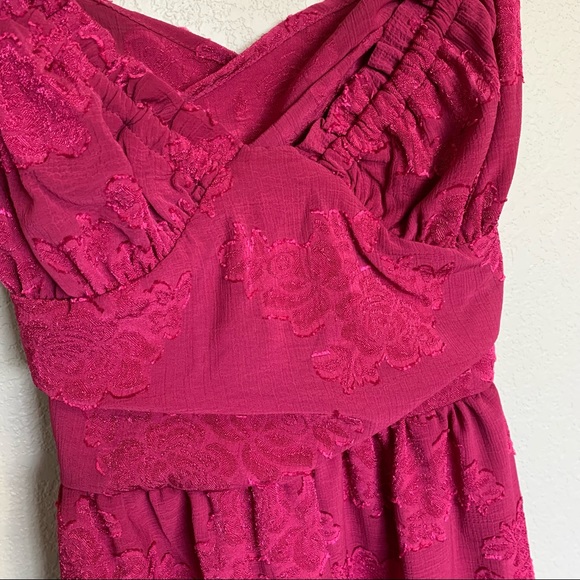 Wild Fable Size Small Fuchsia Pink Criss-Cross Tie Back Skater Dress NWT - Picture 3 of 14